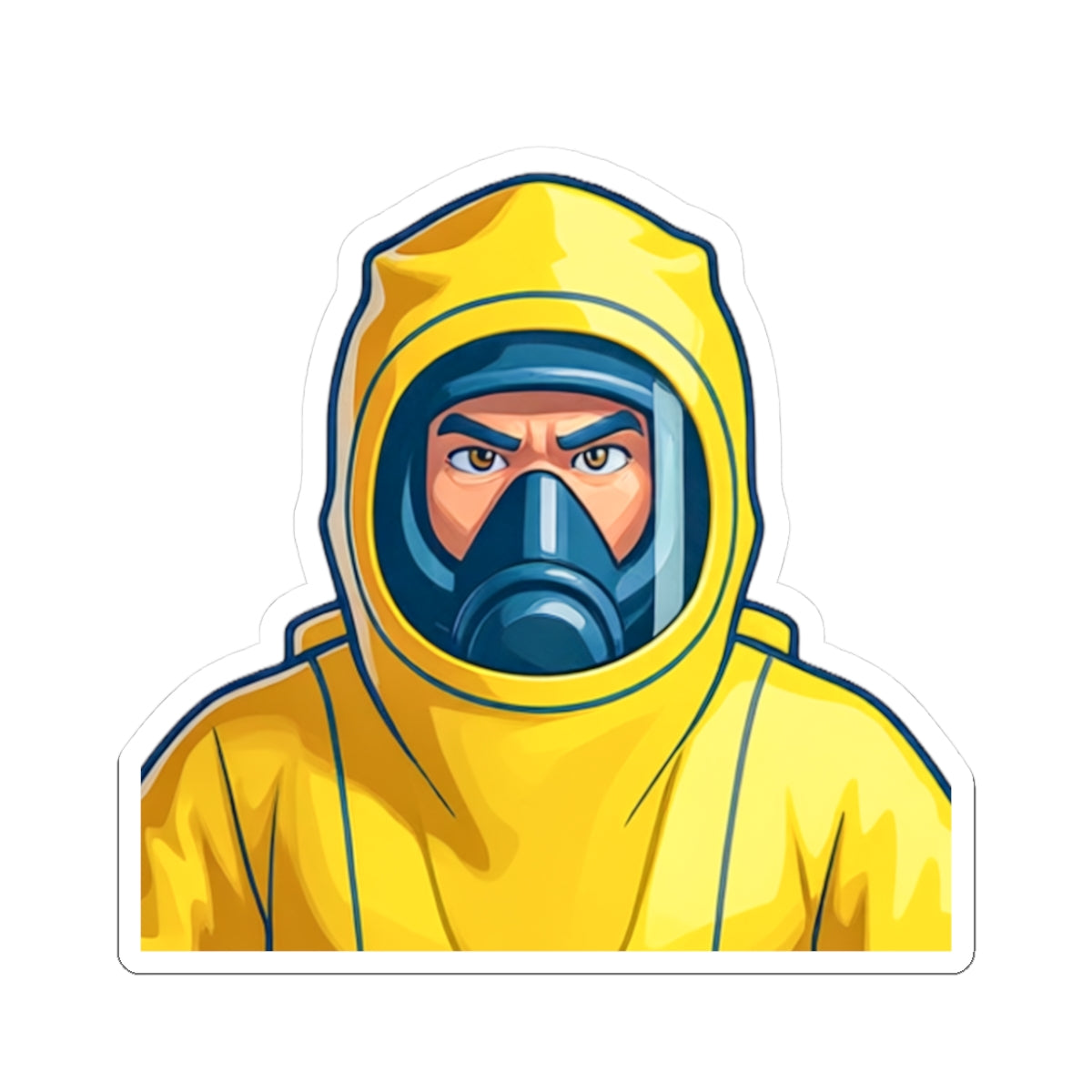 Hazmat Suit Cut Out Sticker